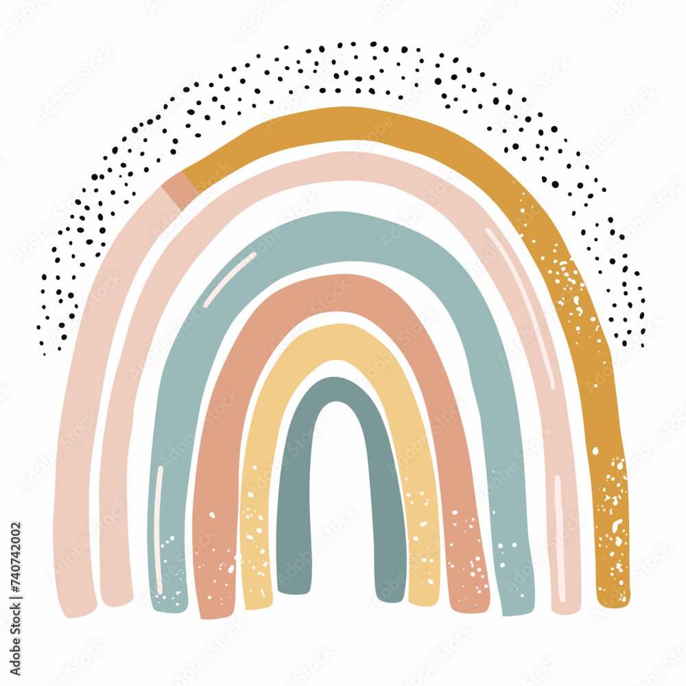 Pastel stylish trendy rainbows vector graphic Pastel stylish trendy rainbows vector graphic