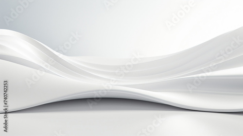 Wallpaper Mural Abstract luxury white wave background. Abstract wavy texture for exhibition product. Beautiful stream of white wave, background. Generative AI Torontodigital.ca