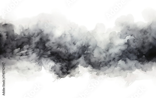 Stormy Gray Storm Cloud Stain on white background
