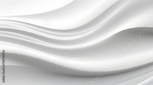 Abstract luxury white wave background. Abstract wavy texture for exhibition product. Beautiful stream of white wave, background. Generative AI