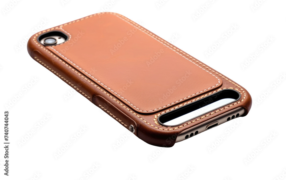 Brown Leather Case for Cell Phone. A photo of a brown leather case designed specifically to protect and hold a cell phone securely. on White or PNG Transparent Background. Brown Leather Case for Cell Phone. A photo of a brown leather case designed specifically to protect and hold a cell phone securely. on White or PNG Transparent Background.