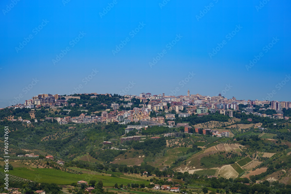 View of Bucchianico, historic town in Abruzzo, Italy