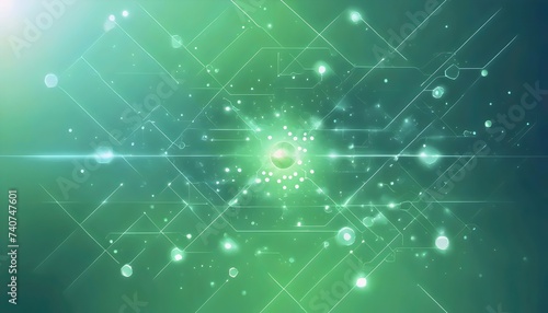 Abstract Green Network Connections Background photo