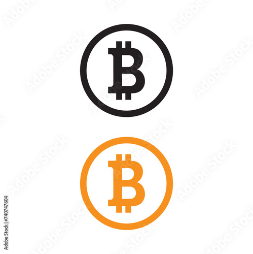 Icono de Bitcoin. Vector