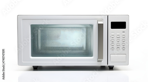 Microwave on white background