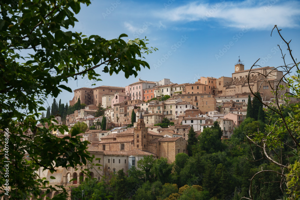 View of Loreto Aprutino, historic town in Abruzzo, Italy