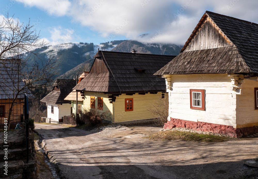 The village of Vlkolínec is registered as a UNESCO World Heritage Site. It is located above Ružomberok and is the best-preserved reserve of folk architecture in Slovakia.