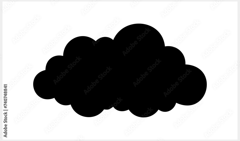 Cloud icon isolated. Weather symbol clipart. Stencil Vector stock illustration EPS 10 Cloud icon isolated. Weather symbol clipart. Stencil Vector stock illustration EPS 10