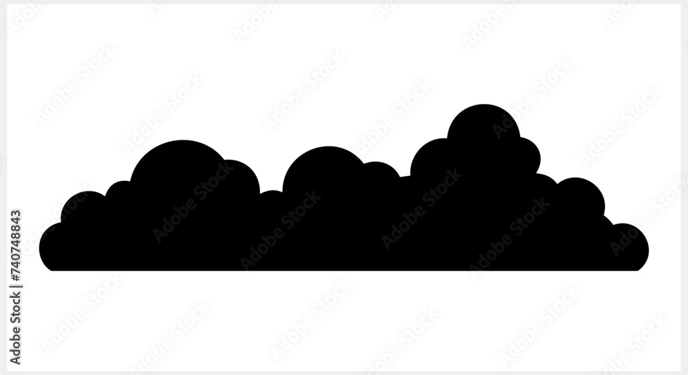 Fototapeta premium Cloud icon isolated. Weather symbol clipart. Stencil Vector stock illustration EPS 10