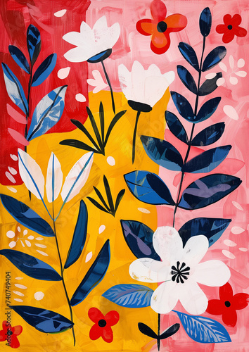 Organic Tapestry: Marisol Ortega's Homage to Matisse in Vibrant Forms photo