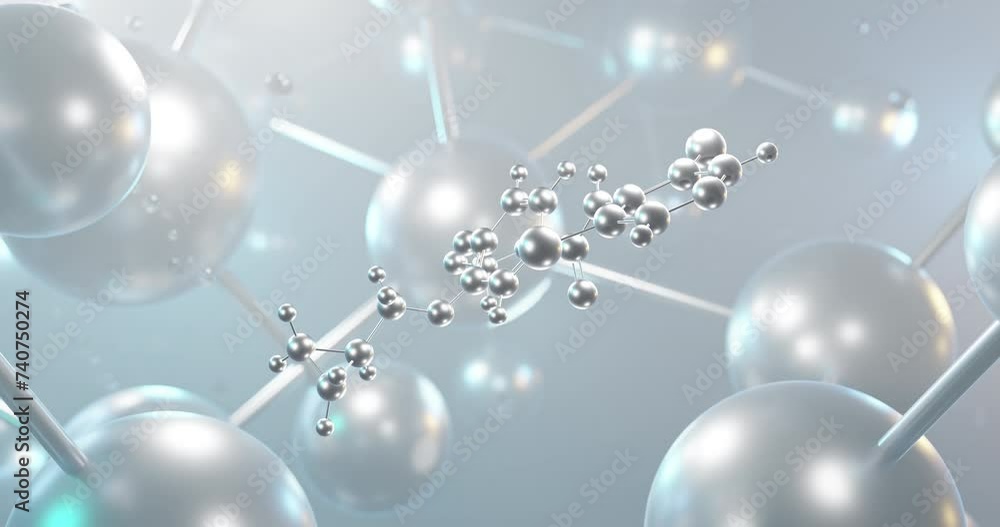 Roflumilast rotating 3d molecule, molecular structure of anti-inflammatory, seamless video Roflumilast rotating 3d molecule, molecular structure of anti-inflammatory, seamless video