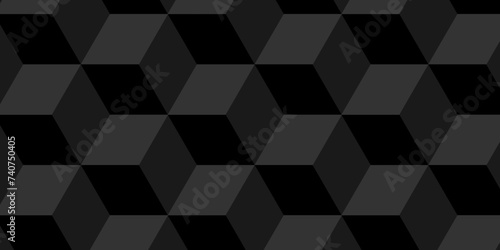 Minimal modern cubes geometric tile and mosaic wall grid backdrop hexagon technology wallpaper background. black and gray geometric block cube structure backdrop grid triangle texture vintage design.