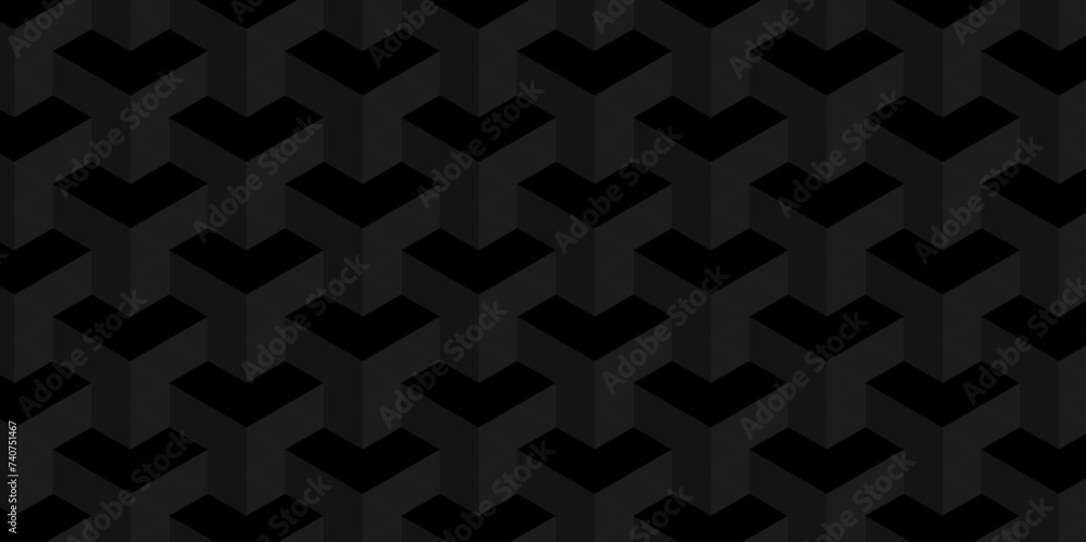 Minimal modern cubes geometric tile and mosaic wall grid backdrop hexagon technology wallpaper background. black and gray geometric block cube structure backdrop grid triangle texture vintage design Minimal modern cubes geometric tile and mosaic wall grid backdrop hexagon technology wallpaper background. black and gray geometric block cube structure backdrop grid triangle texture vintage design