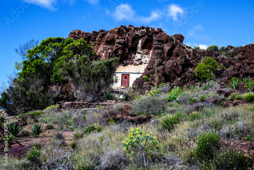 Cave house, Island La Gomera, Canary Islands, Spain, Europe. photo
