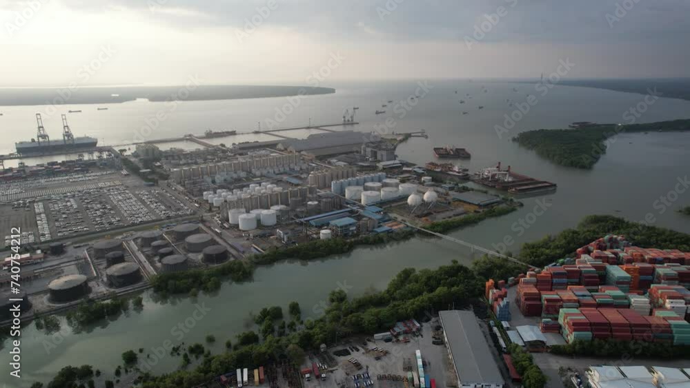 Klang, Malaysia - February 11 2024: The Container Ports of Klang Klang, Malaysia - February 11 2024: The Container Ports of Klang