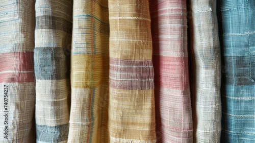 Muted Colors Striped Fabric Texture Pattern © AIScenes