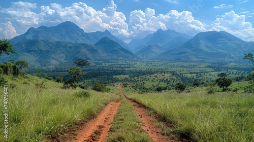 panorama in Serengeti national park African