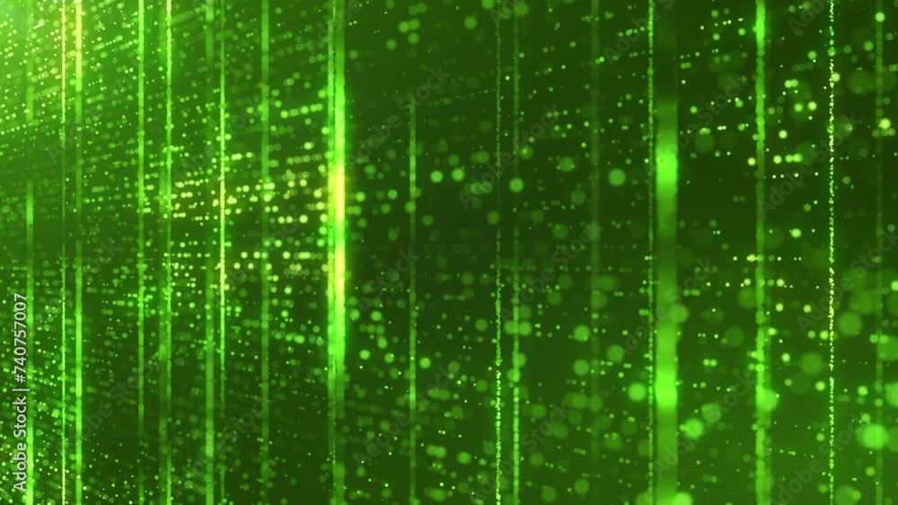 Abstract flow technology digital particles, Digital cyberspace, Technology digital connection dots loop background Abstract flow technology digital particles, Digital cyberspace, Technology digital connection dots loop background