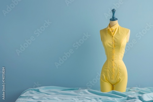 Tailor's mannequin for cutting and sewing photo