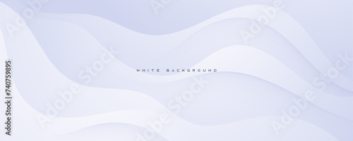 Abstract modern wavy white background smooth color decorative shape design.