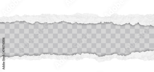 Realistic vector torn paper with ripped edges with space for text. vector illustration