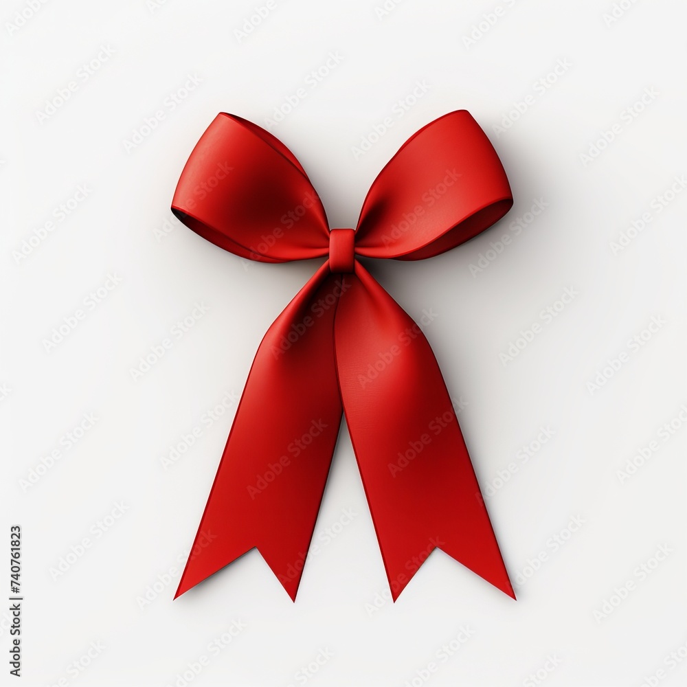 Red bow isolated on a white background. Red bow isolated on a white background.