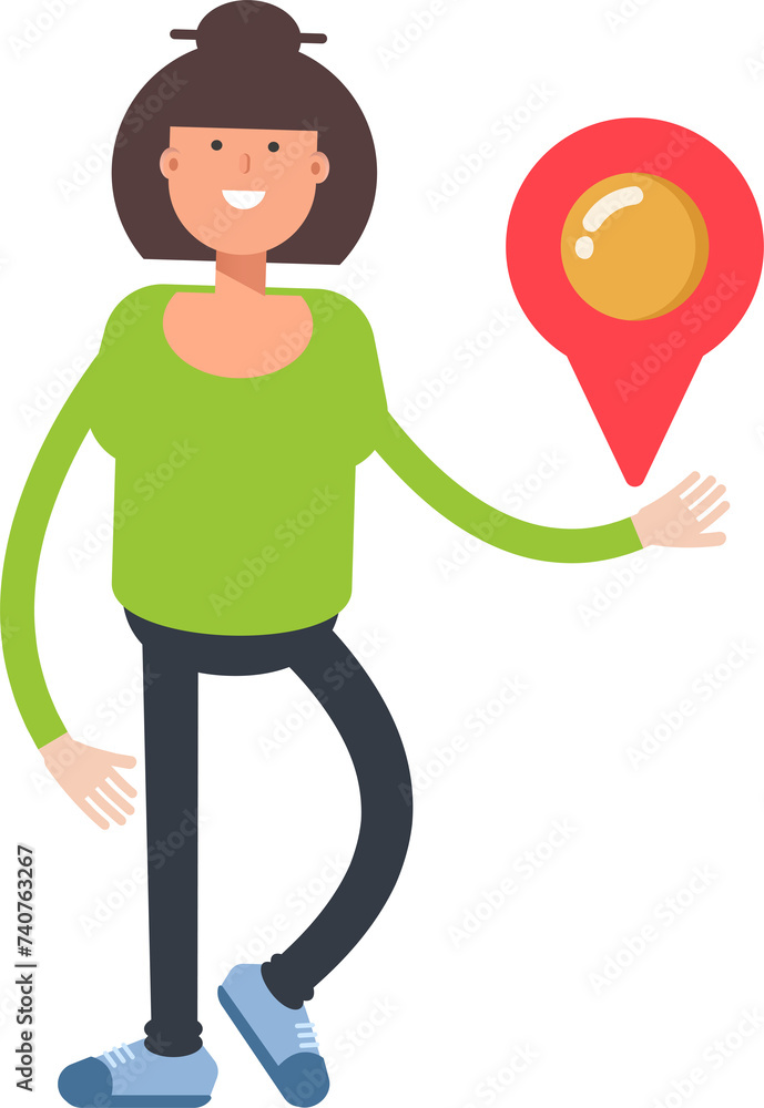 Asian Woman Character Holding Map Pin
Asian Woman Character Holding Map Pin