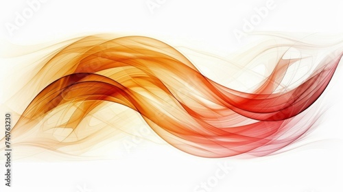 Abstract red and orange delicate soft waves flowing design background modern digital art concept