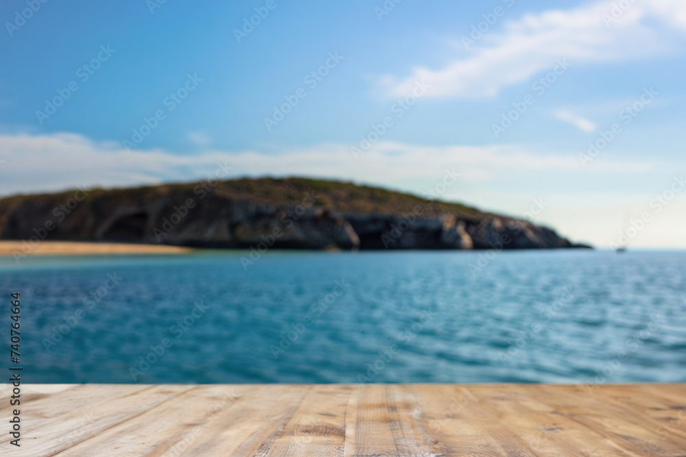 wooden table for display product, tables of wood for showing goods, empy surface, tropical beach landscape on the background wooden table for display product, tables of wood for showing goods, empy surface, tropical beach landscape on the background