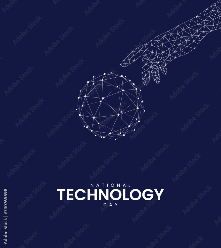 National Technology Day. Technology Day creative design for social media post. 3D Illustration National Technology Day. Technology Day creative design for social media post. 3D Illustration