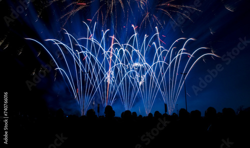 Obraz na płótnie Höhenfeuerwerk w salonie