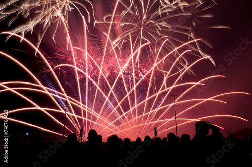 Obraz na płótnie Höhenfeuerwerk w salonie