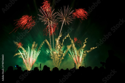 Obraz na płótnie Höhenfeuerwerk w salonie