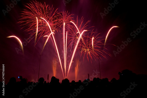 Obraz na płótnie Höhenfeuerwerk w salonie