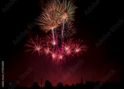 Obraz na płótnie Höhenfeuerwerk w salonie