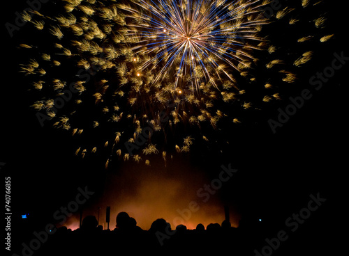 Obraz na płótnie Höhenfeuerwerk w salonie