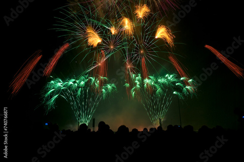 Obraz na płótnie Höhenfeuerwerk w salonie