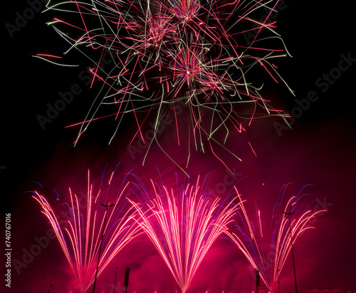 Obraz na płótnie Höhenfeuerwerk w salonie
