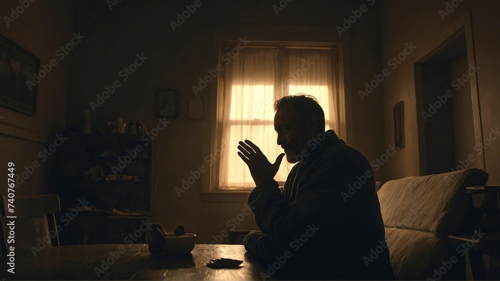 A depressed Husband, family conflict, depression of a man A depressed Husband, family conflict, depression of a man