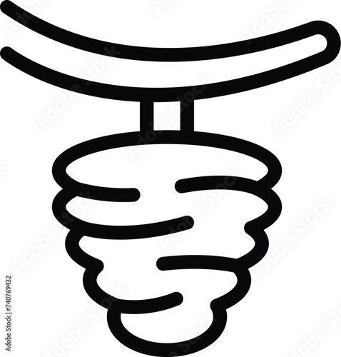 Insect cocoon icon outline vector. Silk chrysalis pupa. Butterflies life cycle transformation