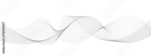black and white wavy stripes background. Vector illustration
