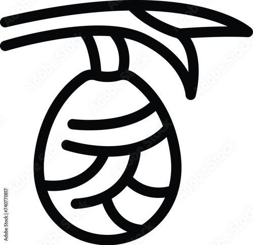 Cocooning eggs icon outline vector. Insect protective cover. Larva growth process