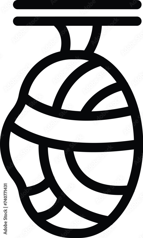 Larvae cocoon icon outline vector. Moth metamorphosis. Maturation insects cycle life Larvae cocoon icon outline vector. Moth metamorphosis. Maturation insects cycle life