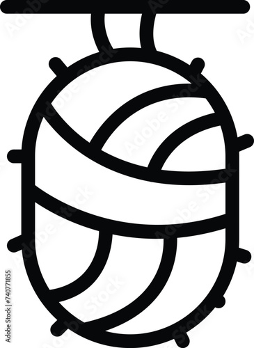 Cocoon lifecycle icon outline vector. Biology larval maturation. Caterpillar chrysalis biological process