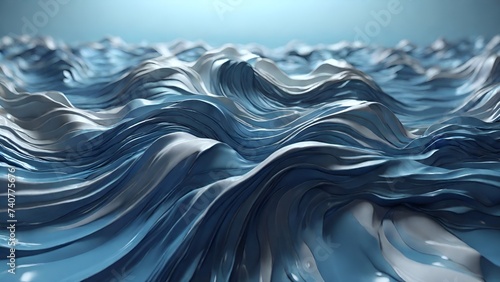 Flow Background Wallpapers cool wallpapers, A liquid flow of sky blue color with blue background, Abstract Art background, AI generated © Iqra Iltaf
