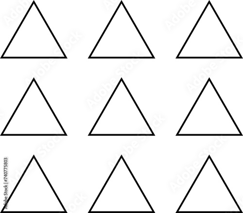 Set of Triangle shapes. Design decoration