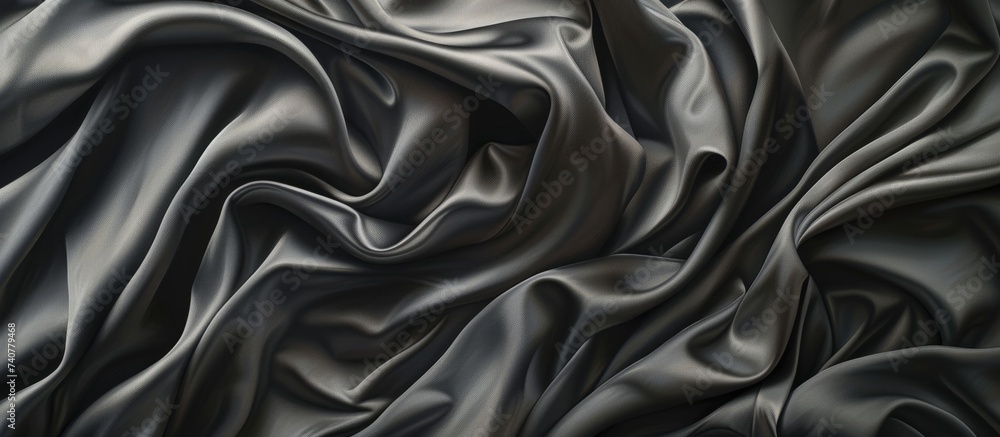 Elegant Black Silk Fabric Background Ideal for Luxury Events and Fashion Design Elegant Black Silk Fabric Background Ideal for Luxury Events and Fashion Design