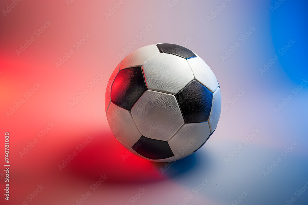 Obraz premium Vibrant Soccer Ball on Gradient Background