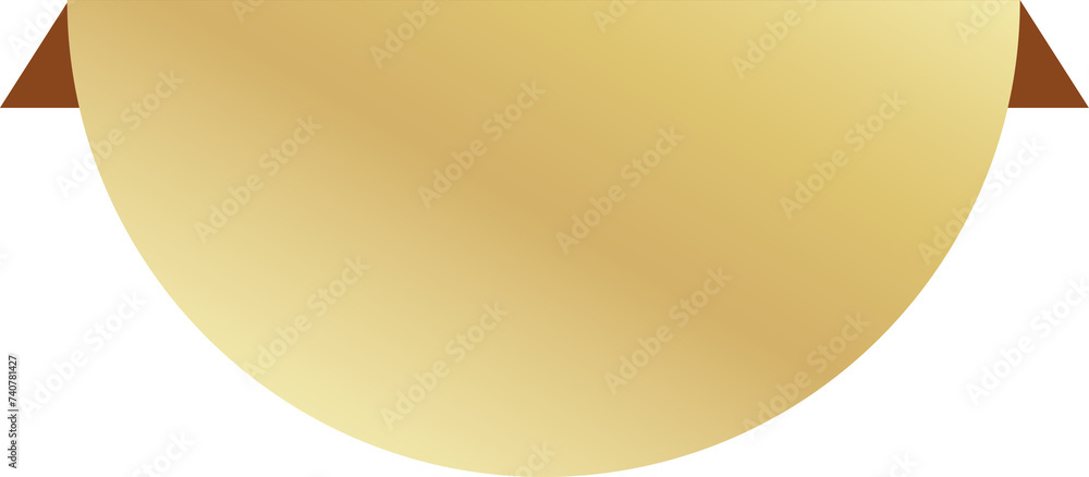 Golden label ribbon banner set