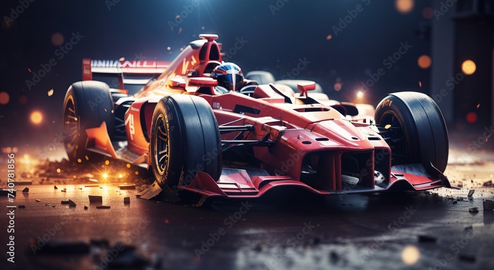 Naklejka premium Racing sports car